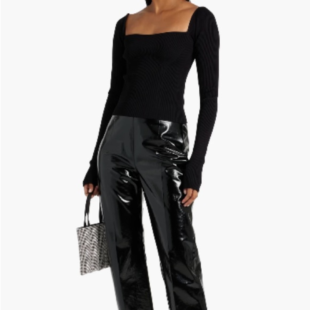 NWT Dolce & Gabbana Black Ribbed Women's Top - Picture 4 of 9